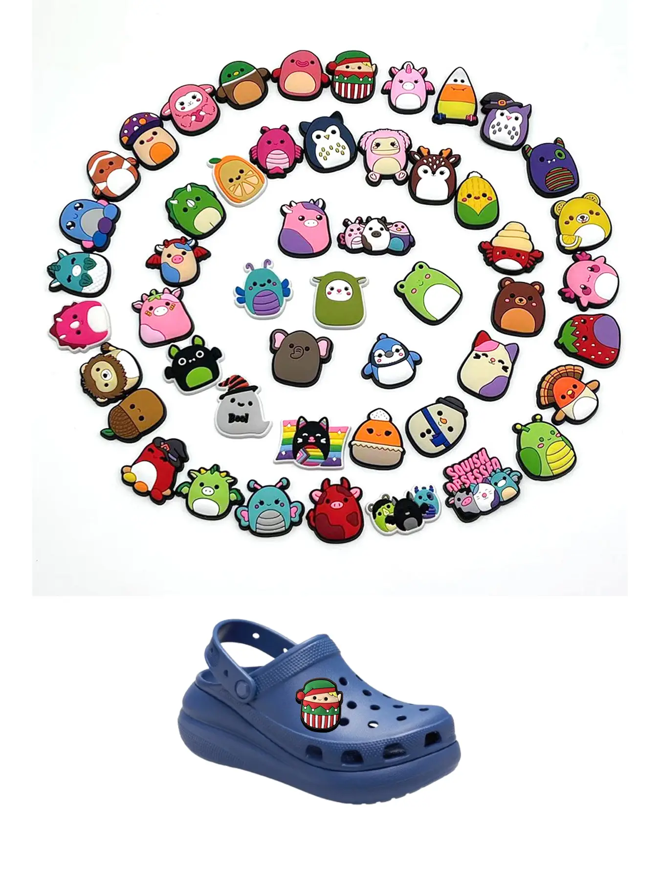 50 Plush Toy Shoe Decorations, Cute Cartoon Character Shoe Accessories, Perfect for Holey Shoes, Party Gifts for Boys and Girls