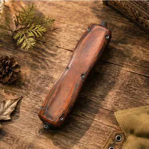 BM 3300 Folding Outdoor Utility Tool, Wood-Grain Handle, Portable EDC Tool for Camping, Daily Use & Ideal Holiday Gift
