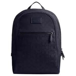 COACH Thea 27 Classic Monogram Fabric Backpack Large Men's Midnight Navy Blue