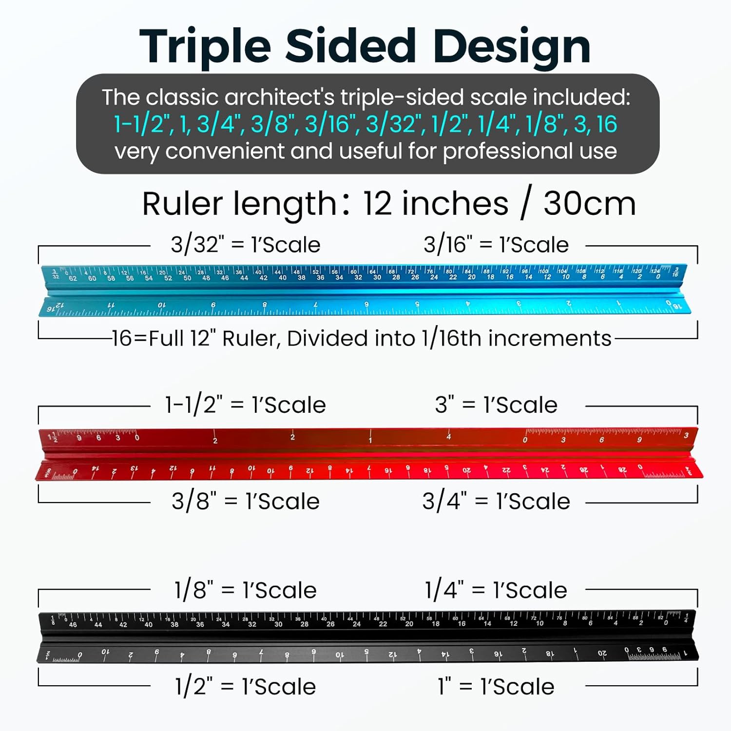 Architectural Scale Ruler: 12