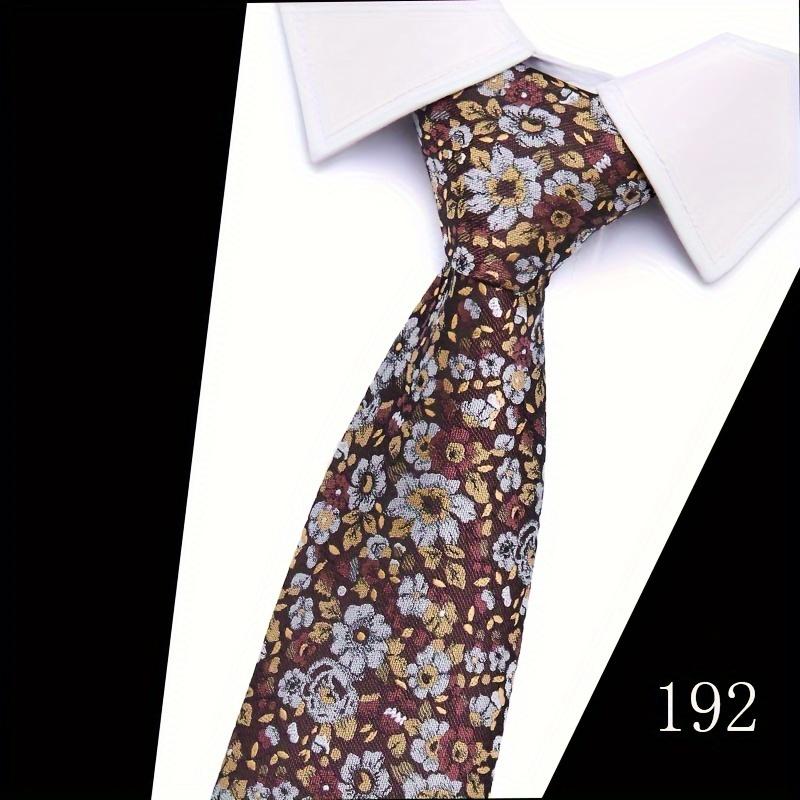 Classic 5-Piece Woven Necktie Set for Male Adults, Patterned Formal Fashion Accessories with Cufflinks and Tie Clip