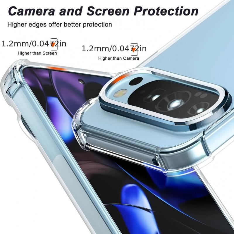 Ultra-thin Clear TPU Soft Shell Shockproof Protective Case for Google Pixel 9 Pro XL 9 8 7 6 Pro 9A 8A 7A 6A, Cellphone Accessories