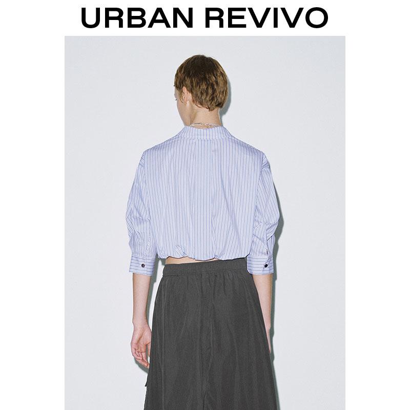 URBAN REVIVO Overhead Cropped Shirts UYV250029 Springtok Casual Classy Top Casual Chic