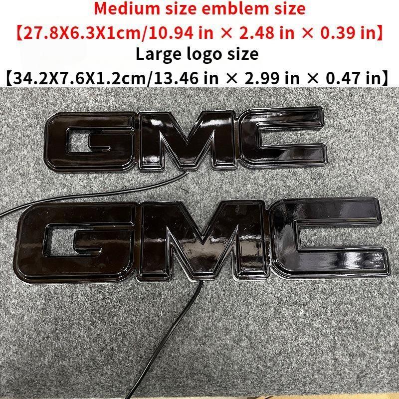 Suitable for GMC  Illuminated Badge Light Flowing Badge Grille Illuminated Badge LED Flowing Badge  Accessories  Decorations car