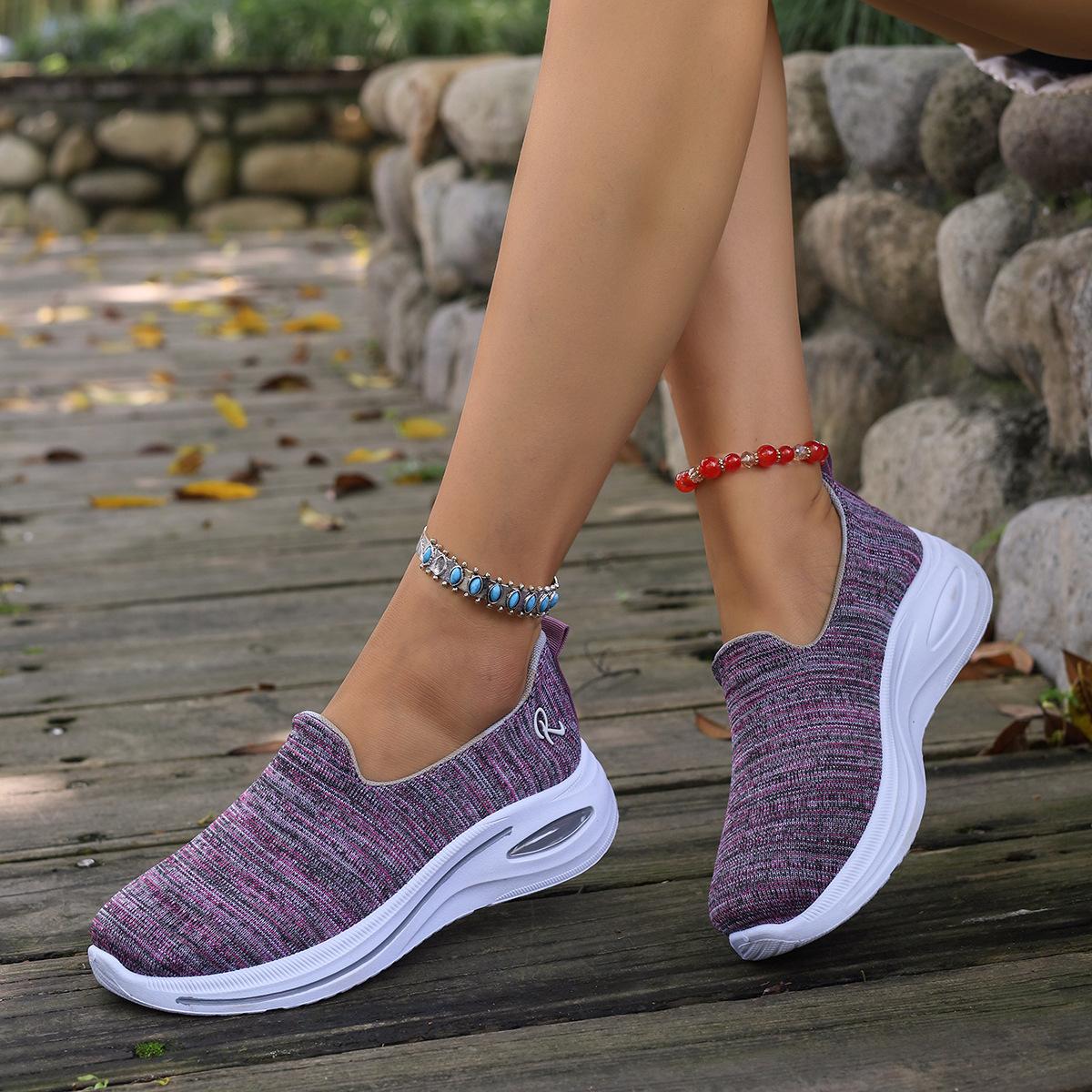 Women's Shoes 2026 Spring/Summer New Foreign Trade Women's Shoes Wholesale Height-Increasing Shoes Breathable Air Cushion Sports Shoes for Women
