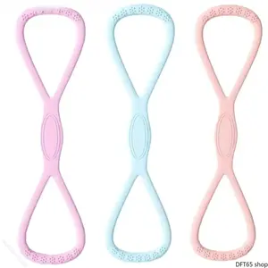Figure 8 Shaped 35 Lb Silicone Resistance Band Elastic Quick Rebound Texture Soft Skin Friendly Material Targets Back Shoulder Leg Muscles For Daily Home Gym Full Body Strength Training Fitness Equipment