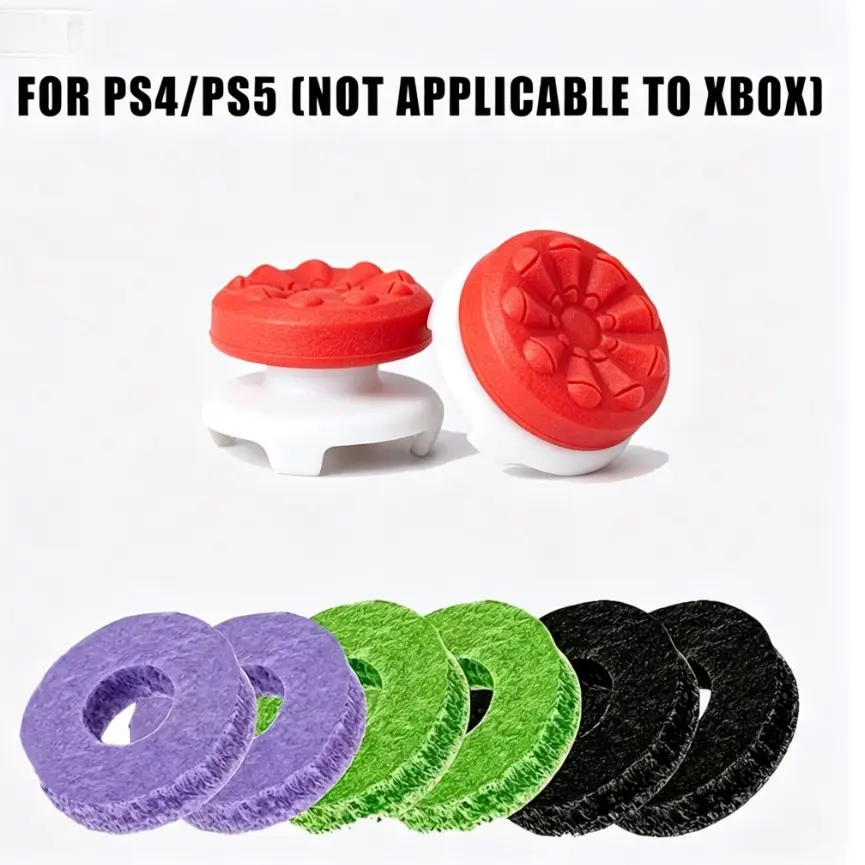 1 setNew Silicone Aim Assist Rings Set, 8 Pieces, Precision Control, Enhanced Grip, Thumbstick Performance Booster, Ps4/ps5/Switch Pro Accessories