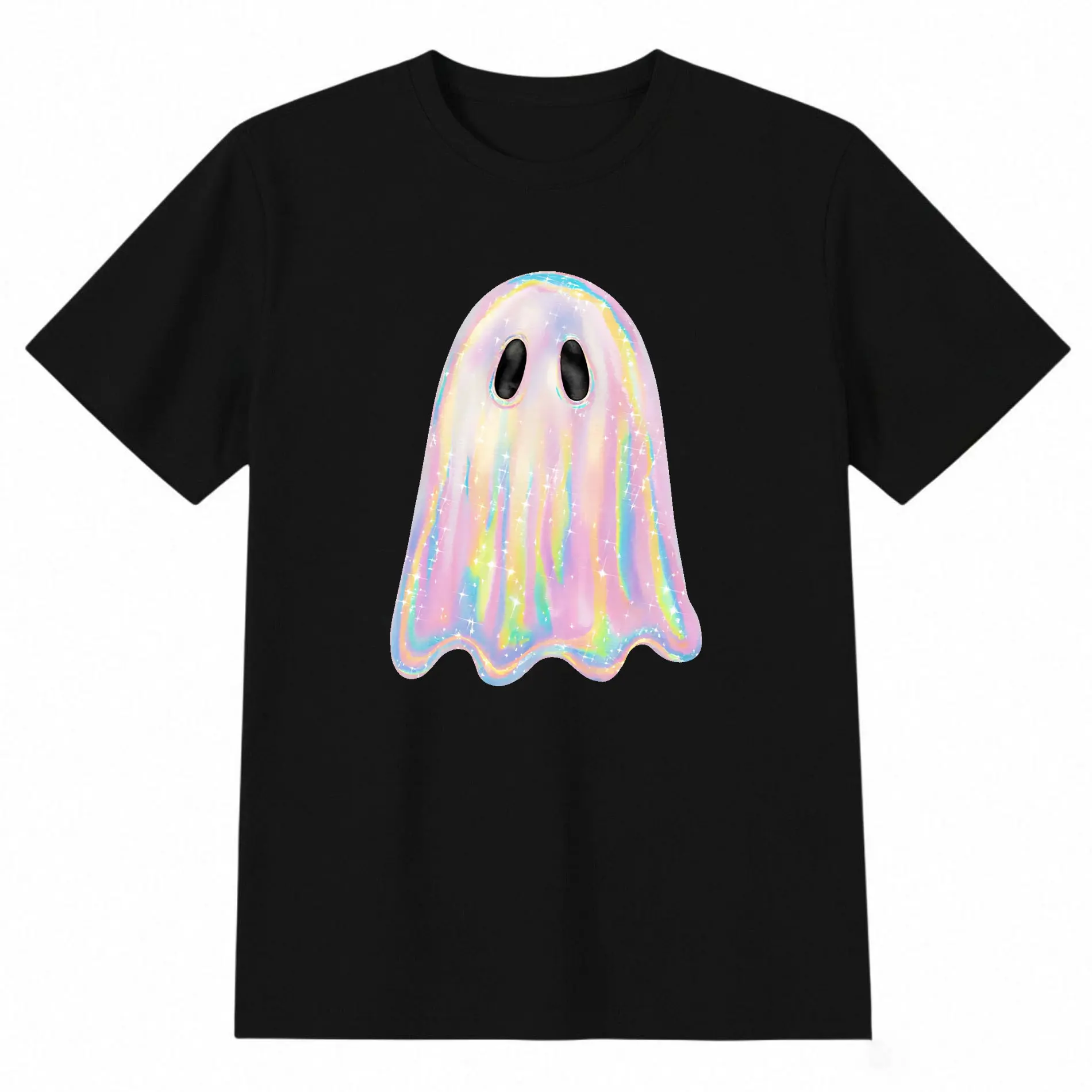 Shimmering Ghost, Iridescent Ghost, Boo, Cute Ghost, Spooky Season, Halloween,  T-Shirt, Women's  Tee