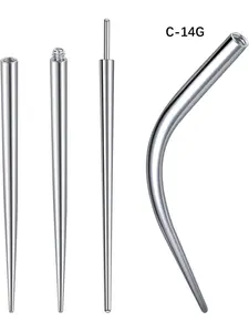 Stainless Steel Piercing Taper Insertion Tool, 14g-20g Sizes, Threaded & Threadless Design, for Ear, Nose, Lip Jewelry Making Accessories, Nose Hoop