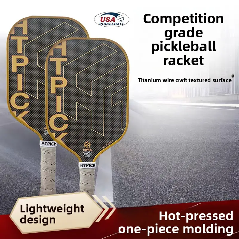 One Piece Aviation Gold Titanium Pickleball Racket, Professional Competition Use, High-End PMI Technology Core, USAPA Certified