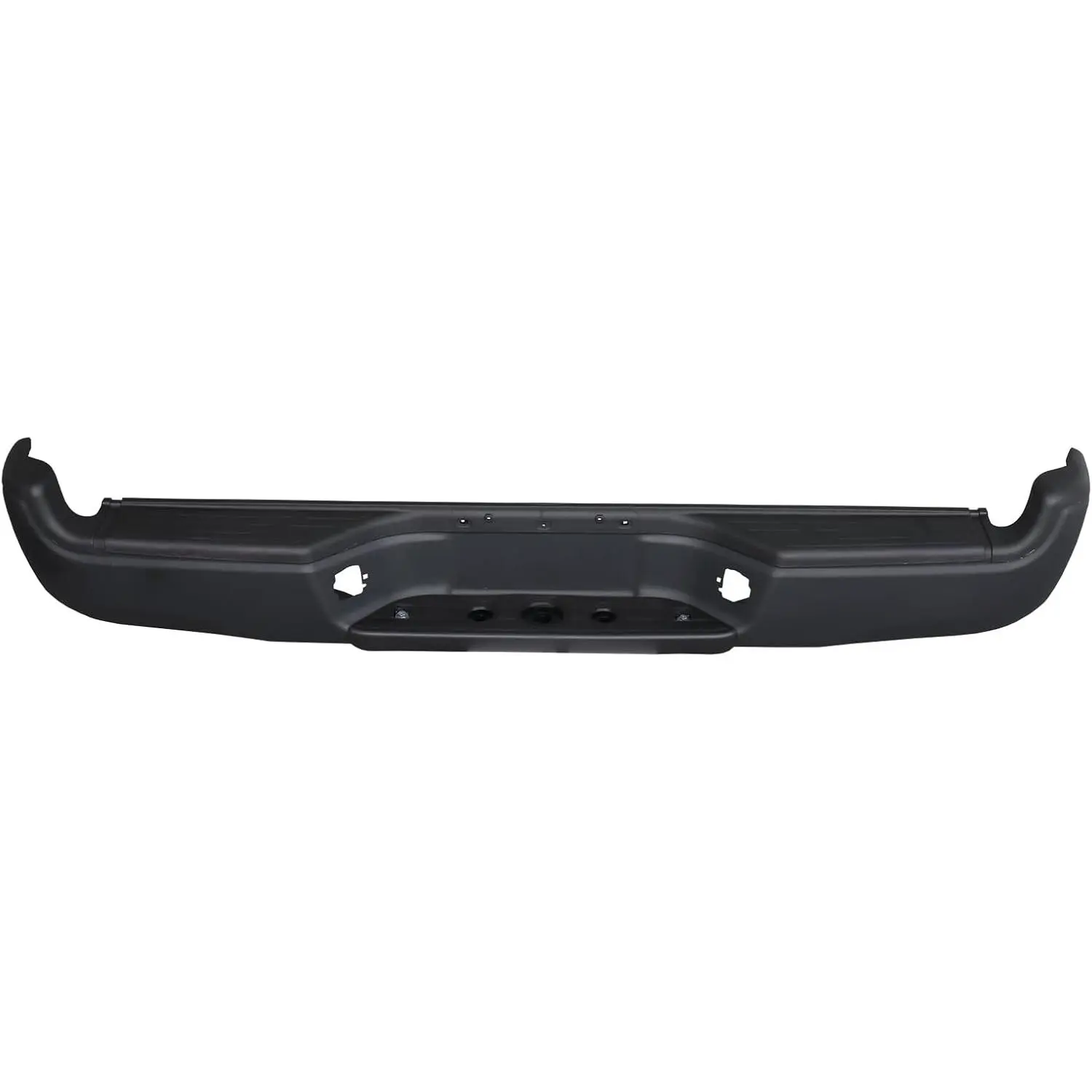 Fit For 2005-2015 Toyota Tacoma Fleet Styleside, Black Steel Rear Step Bumper with Brackets & Pads