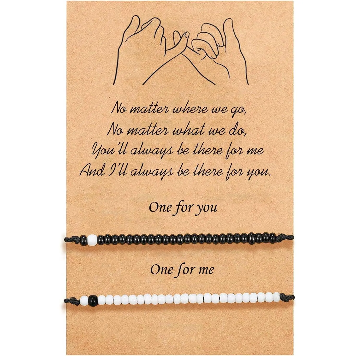 Pinky Promise Matching Relationship Bracelets For  Couple Family