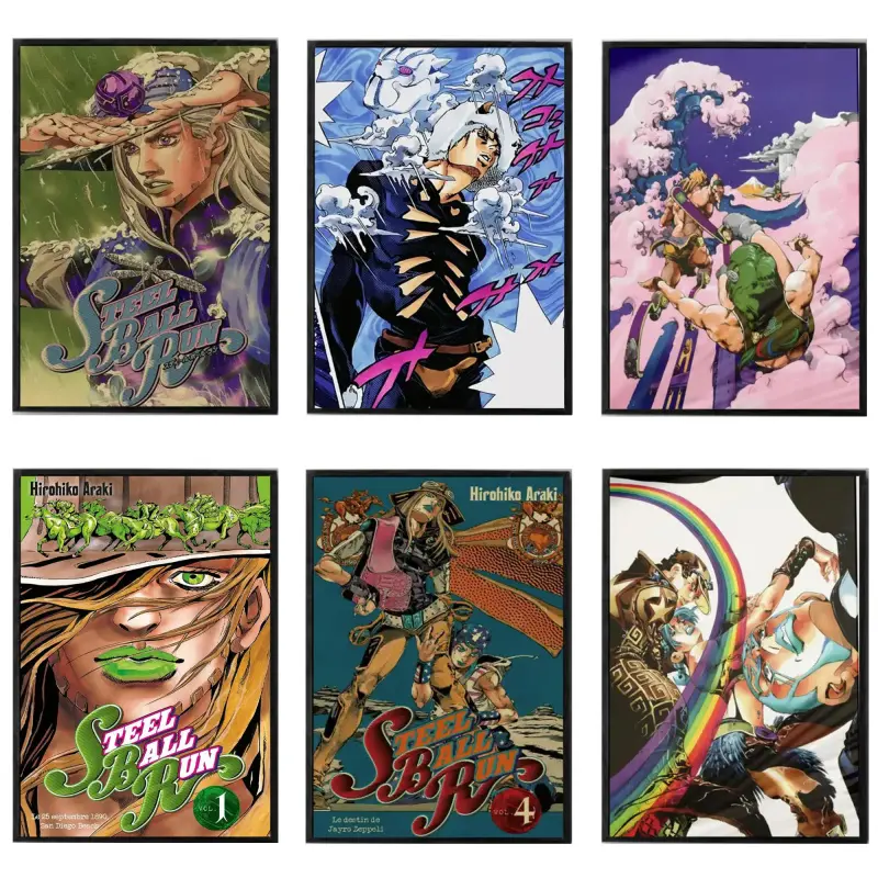Epic Anime Adventure Poster |   Bizarre Manga Canvas Wall Art for Bedroom, Dorm & Cafe Decor