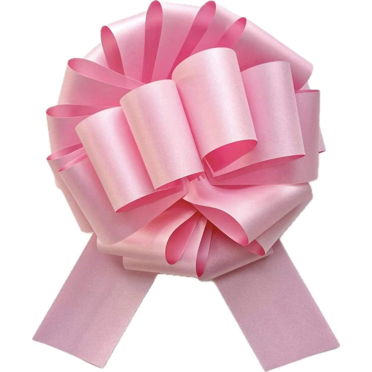 1PC Pink Big Pull Bow for Gift Wrapping, 14 Inch Pastel Glitter Waterproof Large Ribbon Bow for Presents, Bike, Baptism, Wreath, Holiday, Anniversary, Wedding, Party & Home Decor (Pink)