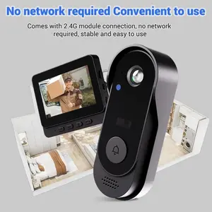 X8 Wireless Doorbell Camera, Rechargeable 2.4G WiFi Smart Video Doorbell, Modern Home Security Doorbell, with Night Vision, Secure Intercom, Privacy Protection, Waterproof, Security Camera