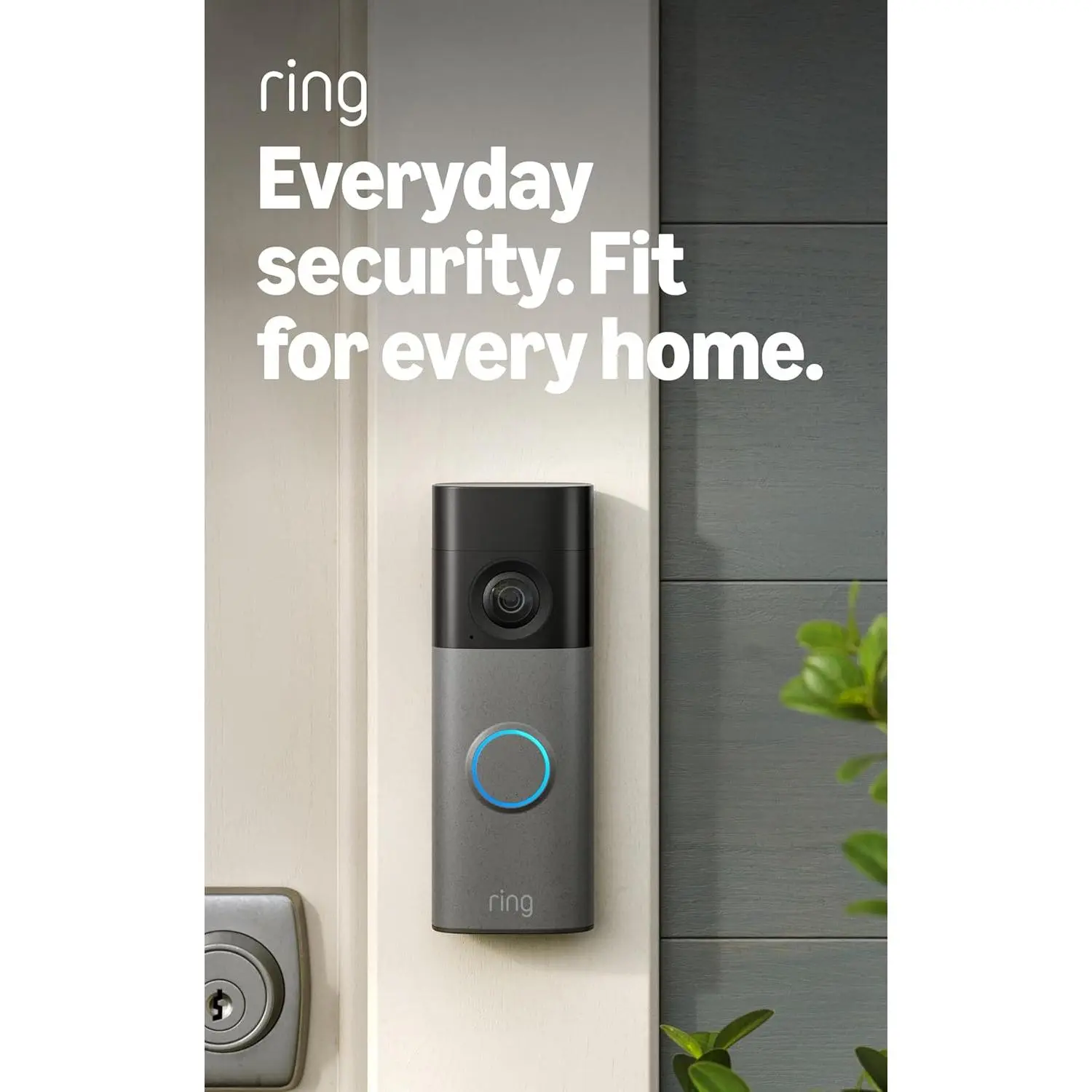 2K Wide Angle Battery Operated Smart Doorbell with 6x Enhanced Zoom, Two-Way Audio, Built-In Rechargeable Battery, Latest Model, Speckled White
