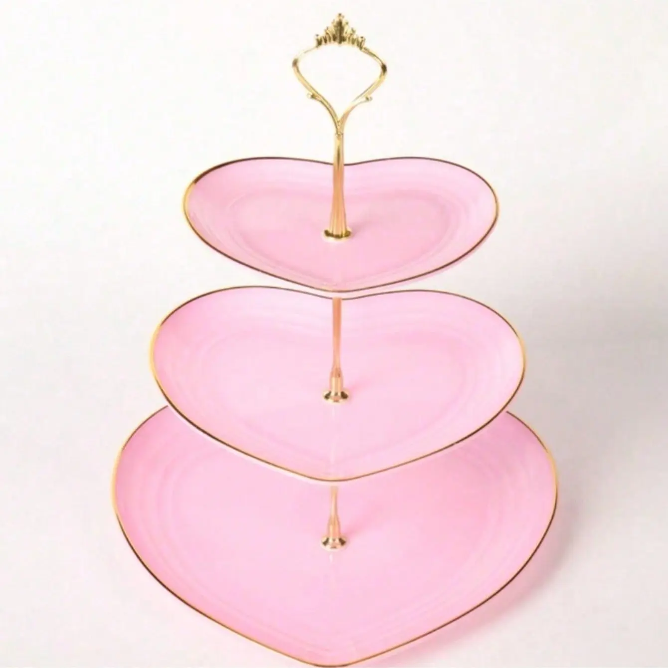 Three-Tier Heart-Shaped Cake Stand, Cupcake Serving Tower, Perfect for Creative Weddings, Birthdays, Parties, Valentine's Day, Easter, Afternoon Tea