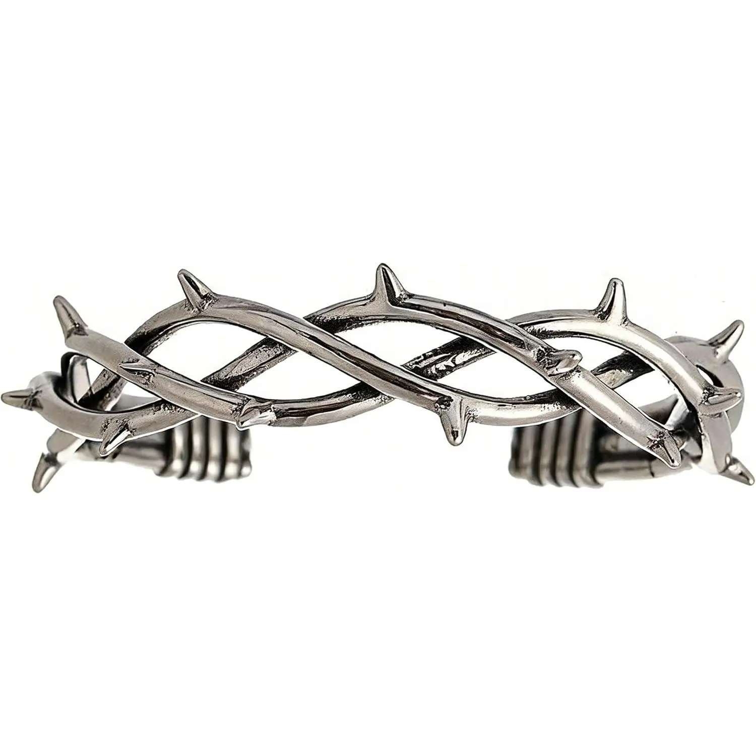1 count Gothic Thorn Cuff Bracelet,Punk Thorn Cuff Bracelet,Punk Style Wire Bracelet,Crown of Thorns Bracelet,Stainless Steel Twisted ,Fashion