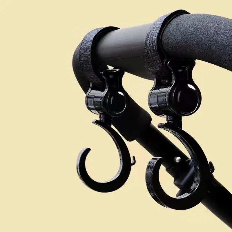2pcs Baby Stroller Hook, 360 Degree Rotatable Pushchair Hook, Multifunctional Versatile Free Hands Infant Stroller Accessories for Hanging Bags & Shopping