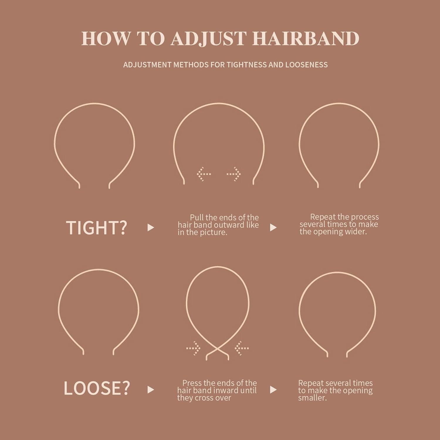 EVITA PERONI Hairband Designed for Eyewear, No Pressure Non-slip Glasses Headband for Women, Vintage Minimalism Hair Accessory