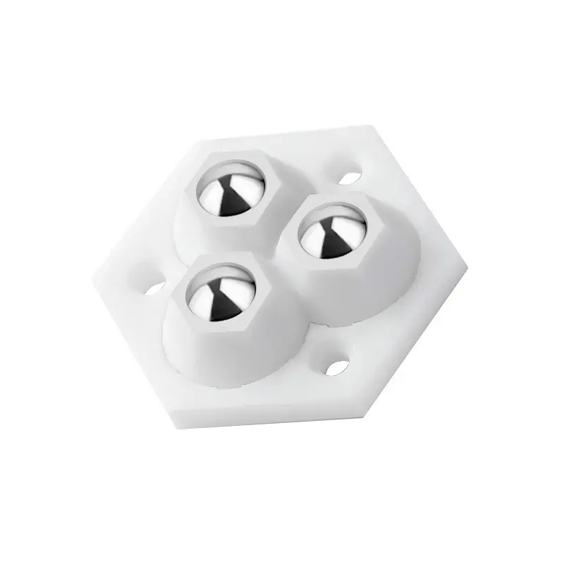Silent Load-Bearing Mobile Furniture Pulley Wheels, 3-Ball/5-Ball Steel Ball Universal Wheels for Furniture Sole Seats, Paste-On Installation Type