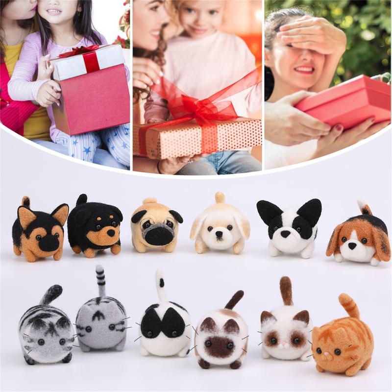 Animal Needle Felting Supplies Kits with Tools for Beginner DIY Needle Felting