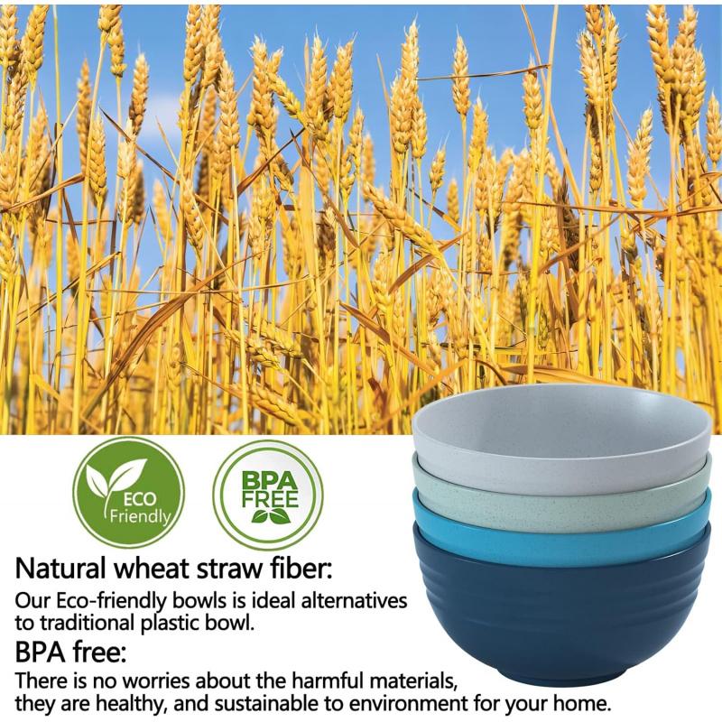 Unbreakable Cereal Bowls 25 OZ Microwave and Dishwasher Safe BPA-Free Bowl Dessert Bowls for Serving Soup, Oatmeal, Pasta and Salad [Set of 6]