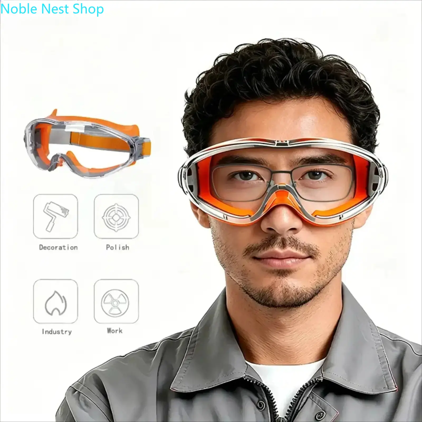 Anti-Fog Safety Goggles for Men Women, Anti-Scratch UV & Impact Resistant Eye Shield That Fits Over Glasses, Work Eyewear for Construction, Woodworking, Lab and DIY Workshop Projects