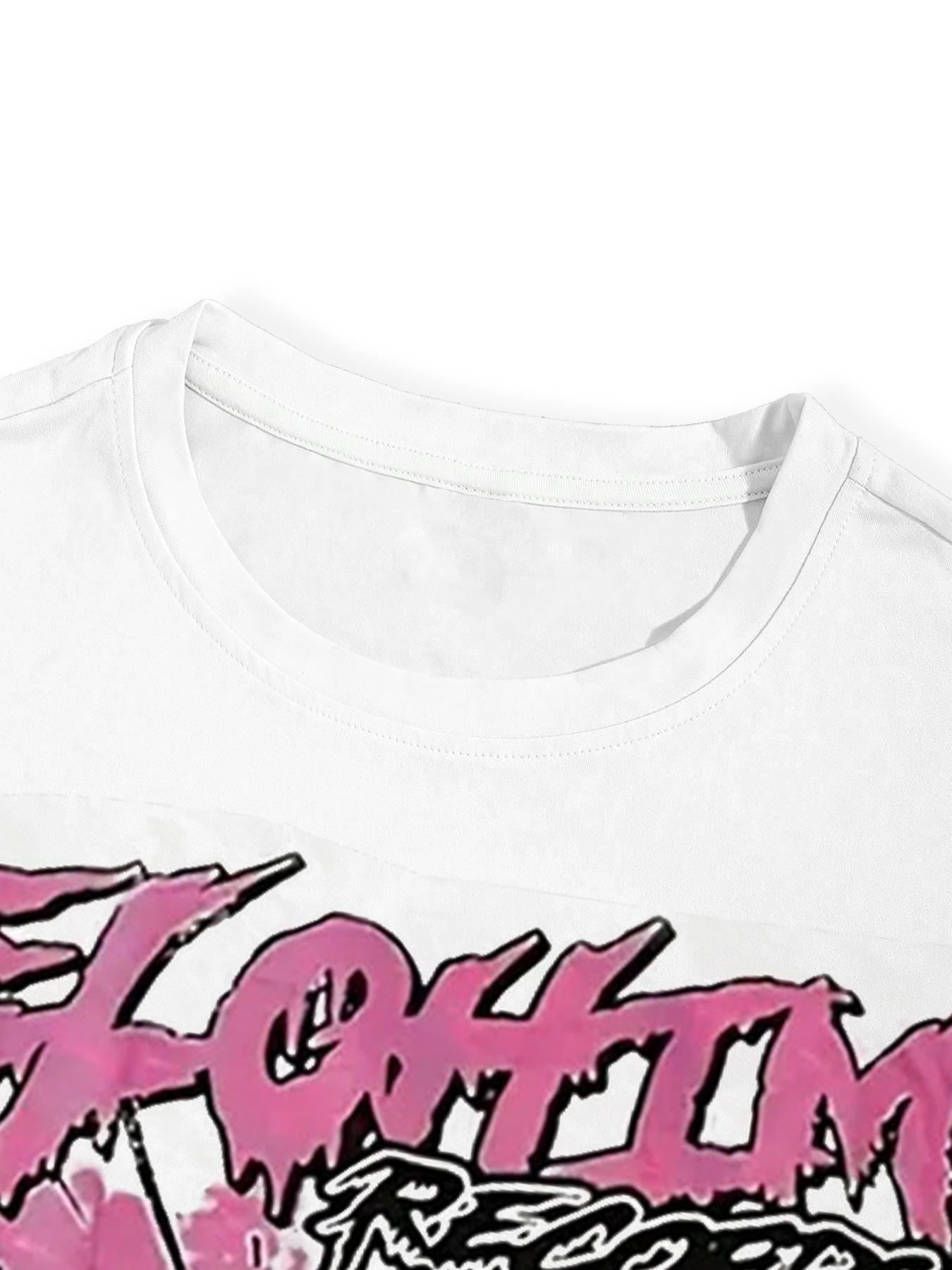 Unisex Short Sleeve T-Shirt, Casual Fashionable Style for Summer, Loose-Fitting Modern American Streetwear