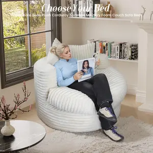 Large Floor Cushion Sofa, Ultra-Soft Plush Modular Cloud Couch, Machine Washable Slipcover, Luxury Floor Lounge Cushion for Living Room Bedroom