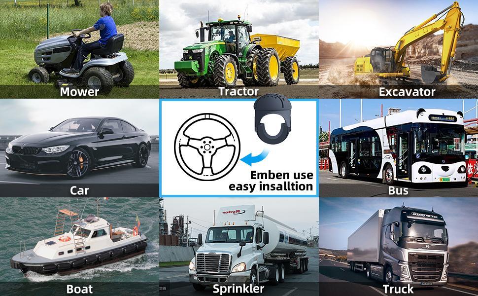 Car Steering Wheel Booster Steering Wheel Spinner Knob 360 Degree Rotation Steering Wheel Knob Ball Labor-saving One Hand Steering Booster Car Accessories soft silicone wheel booster ball anti-slip boat