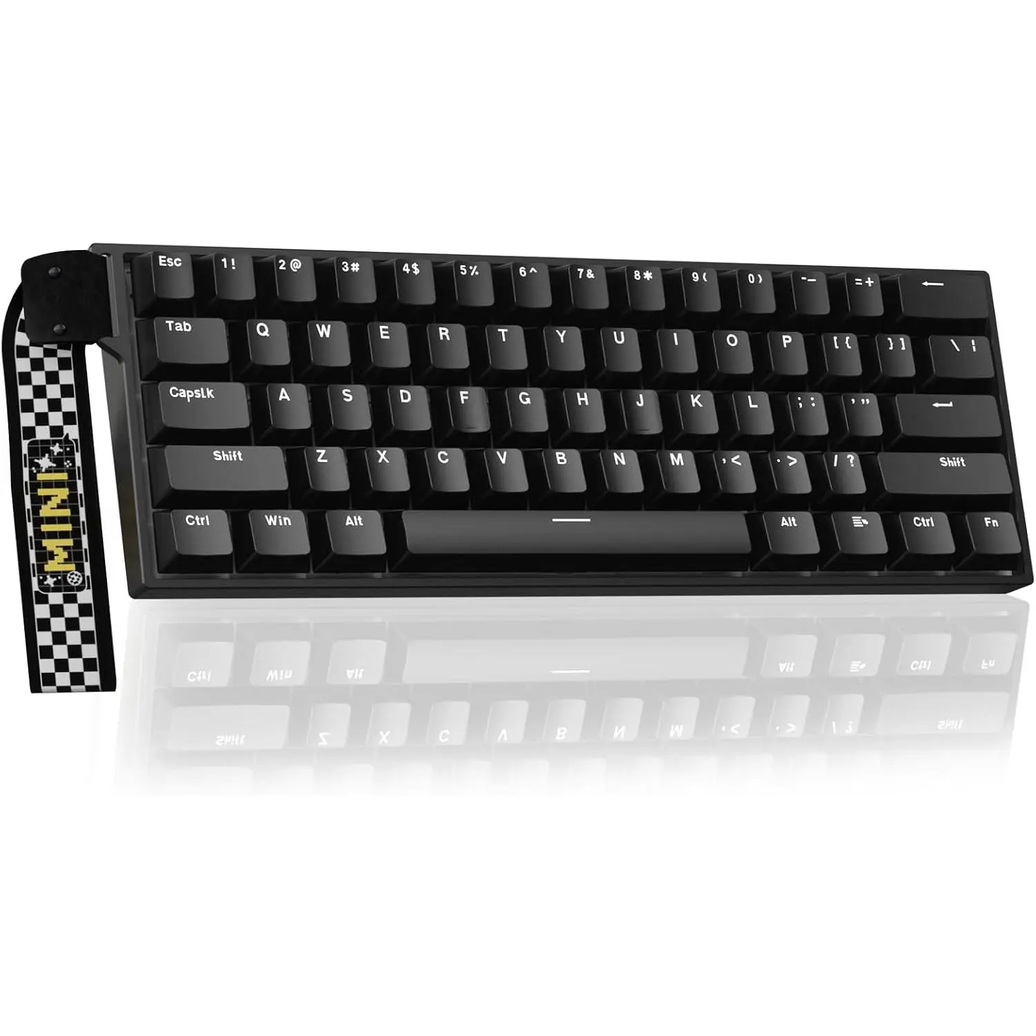 Aula MINI60 HE  Gaming Keyboard 60%,Hall Effect Rapid Trigger  Keyboard,8000Hz Polling,Tri-Mode(BT5.0/2.4GHz/USB-C),Hot Swappable Compact Mechanical Keyboard for Gamer(Black)