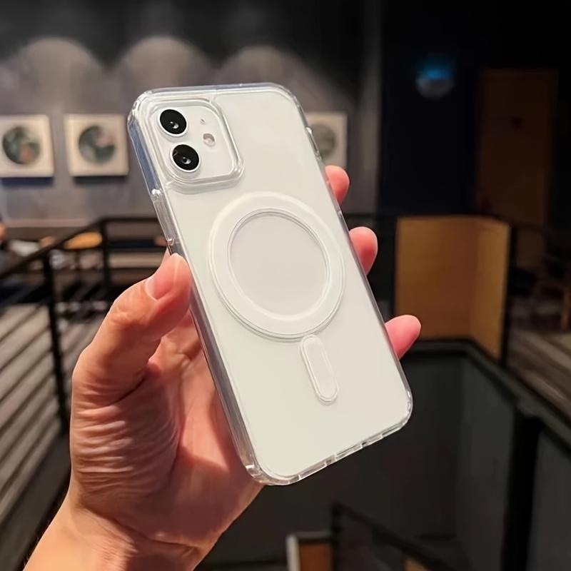 Magnetic Original Clear Case for iPhone 17 16 15 14 13 12 11 Pro Max Plus Wireless Charging Hard Cover