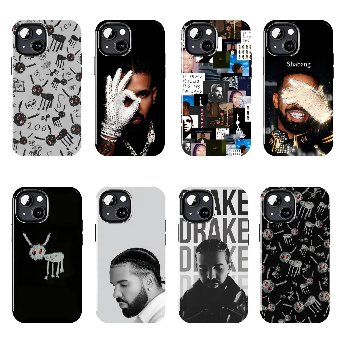 Drake Rapper Phone Case Hip Hop Music Album Aesthetic Protective Cover Compatible with iPhone 11–17 Pro Max/Plus Series and Samsung Galaxy S23–S25 Series