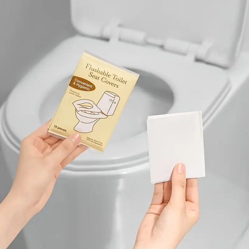 10-Pack Disposable Toilet Seat Covers, Washable Paper Toilet Liners, Adult Training Diapers, Travel Accessories, Independent Packaging