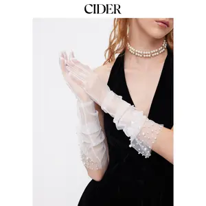 Cider FAUX PEARL MESH GLOVES
