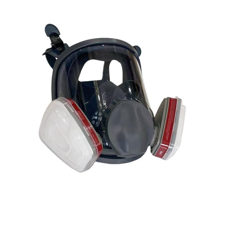 Silicone Upgrade Reusable Protective Mask Full Face Mask Anti-Toxic Mask, 19-In-1 Filter Box, Protects Against Toxic Gases, Dust, Chemicals, Ideal for Painting, Sanding, Industrial Work