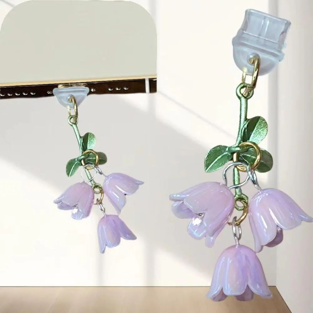 Chic Floral Port Protector Accessories, Cute Dustproof Plugs with 360° Tight Seal, Fashion Tech for Lightning-C-Type Smartphones-Tablets, iPhone-Android Port Covers