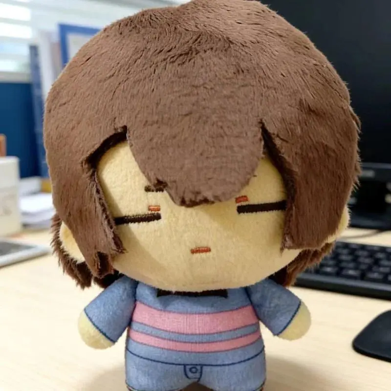 Undertale Frisk Plush Doll Chibi Style Soft Stuffed Toy Video Game Character Keychain Pendant Fans Backpack Decor Birthday Gift