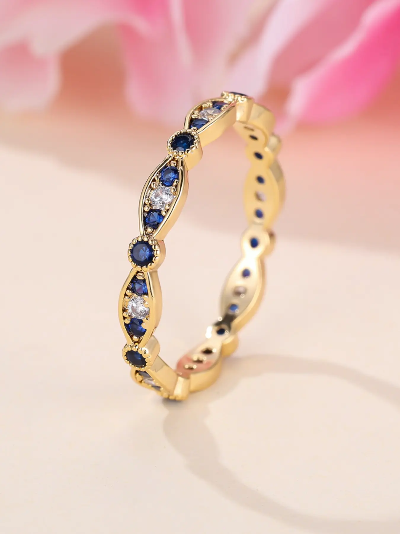 Unique Marquise Design Infinity Rings for Women & Man Vintage Zirconia Rings Stackable Design Delicate Jewelry Elegant Dainty Ring Engagement Wedding Band Perfect for Engagement Weddings Party, Daily Wear Anniversary Gift