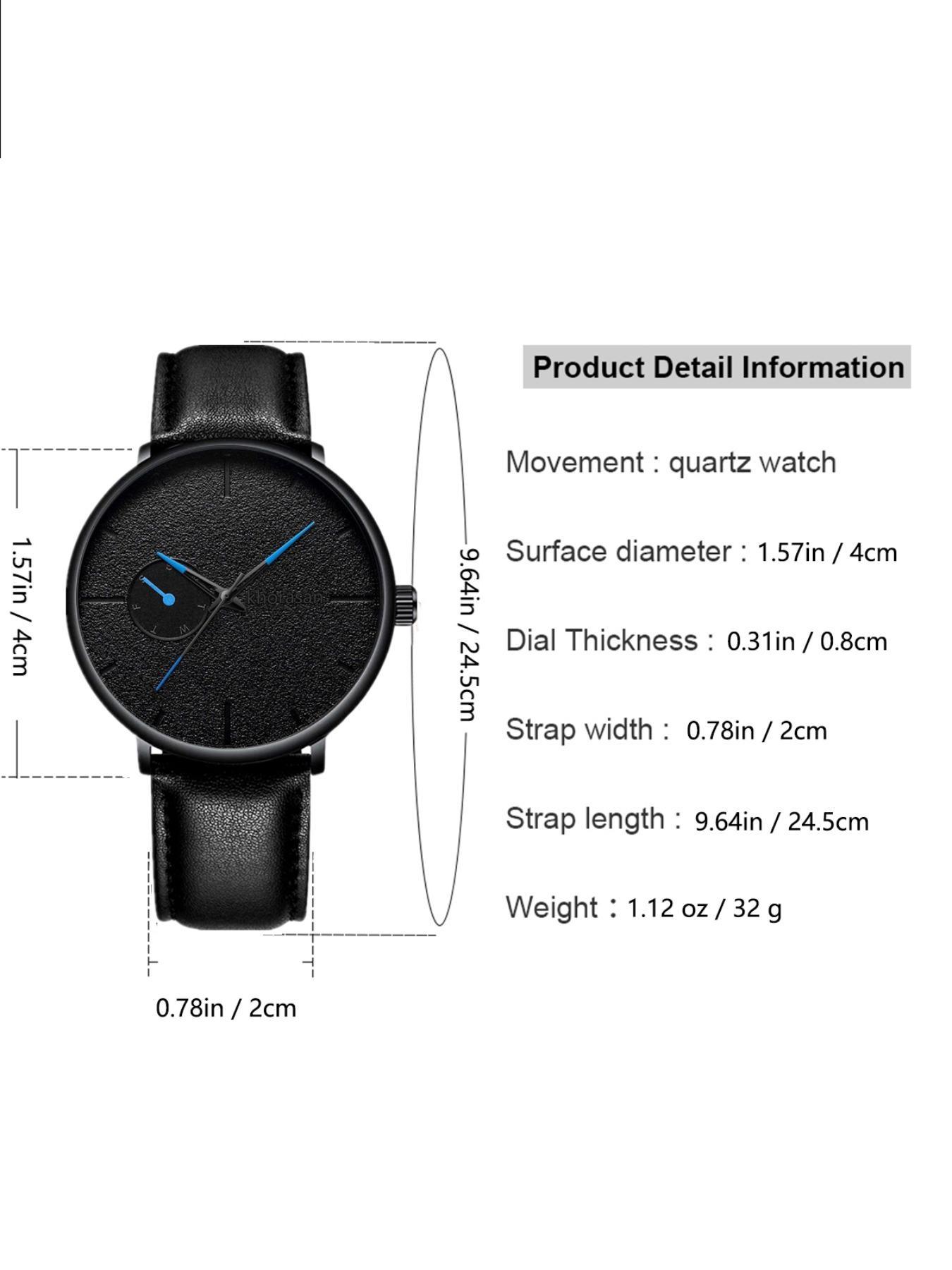 Men's Business Round Dial Analog Quartz Watch & Beaded Bracelet Set, Fashion Watch Set for Party, Daily Decor, Trendy All-match & Exquisite Watch Set for Gift
