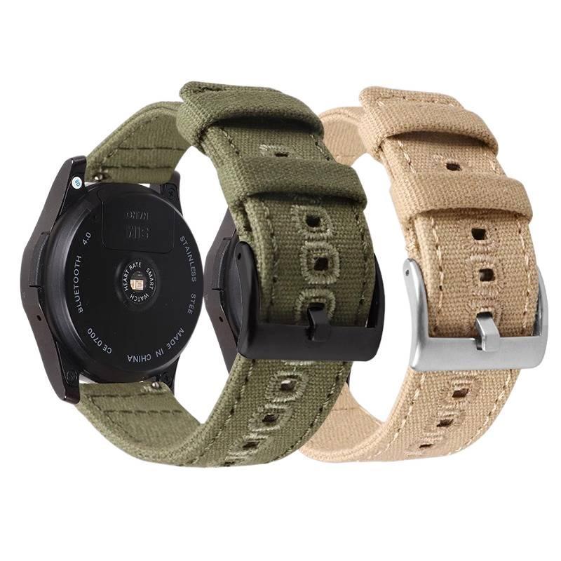 Suitable for Huawei GT5 watch strap, single-loop woven quick-release nylon strap, Samsung Galaxy nylon canvas strap