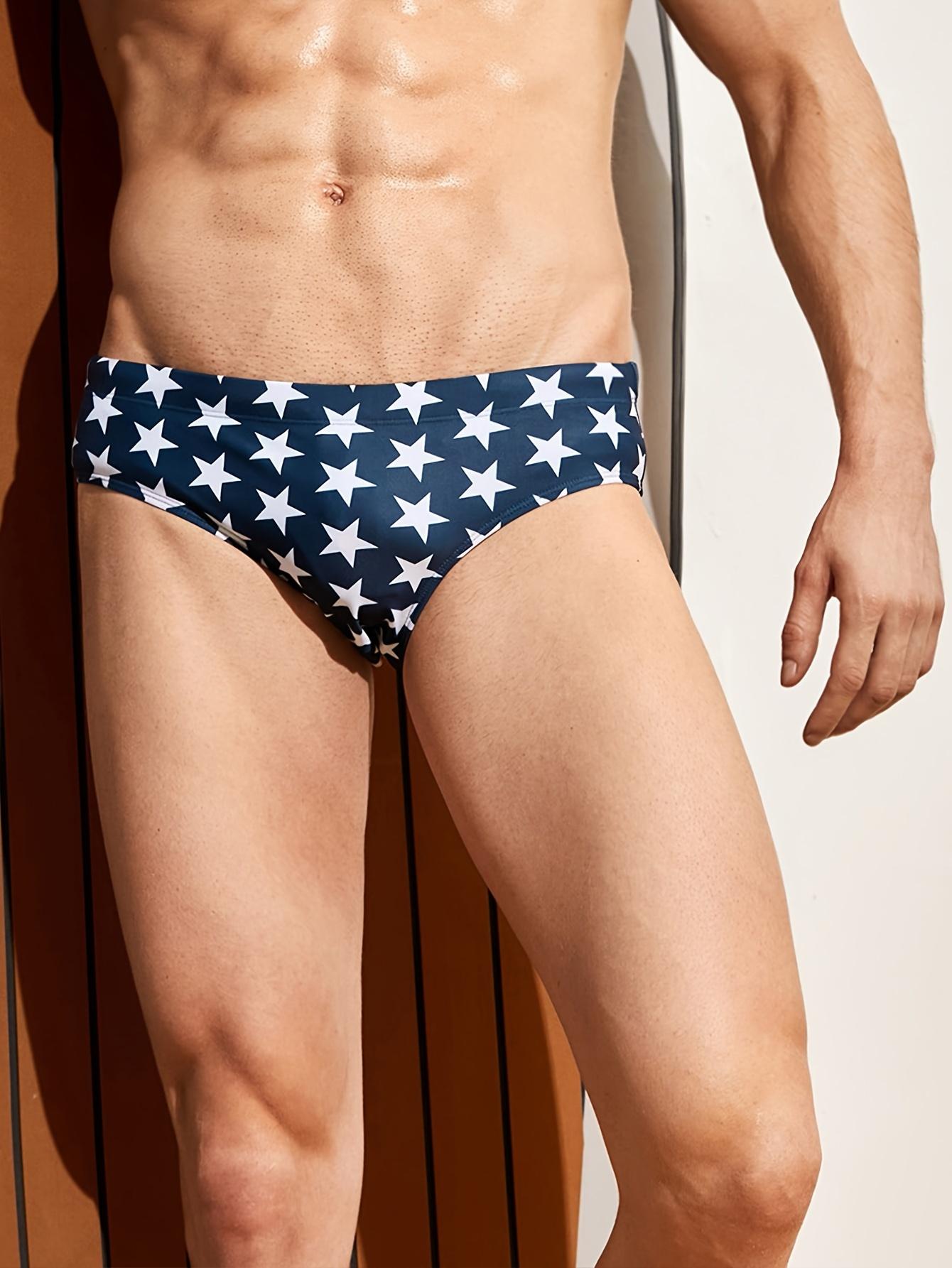 NewBdhjydb Men's Quick-Dry Swim Shorts - Low-Rise Board Shorts with Star Design & Color-Blocking, High-Elasticity Surfing & Beachwear Suitable for Surfing, Pool, Parties - SwimSuit for & (Hand Washable)