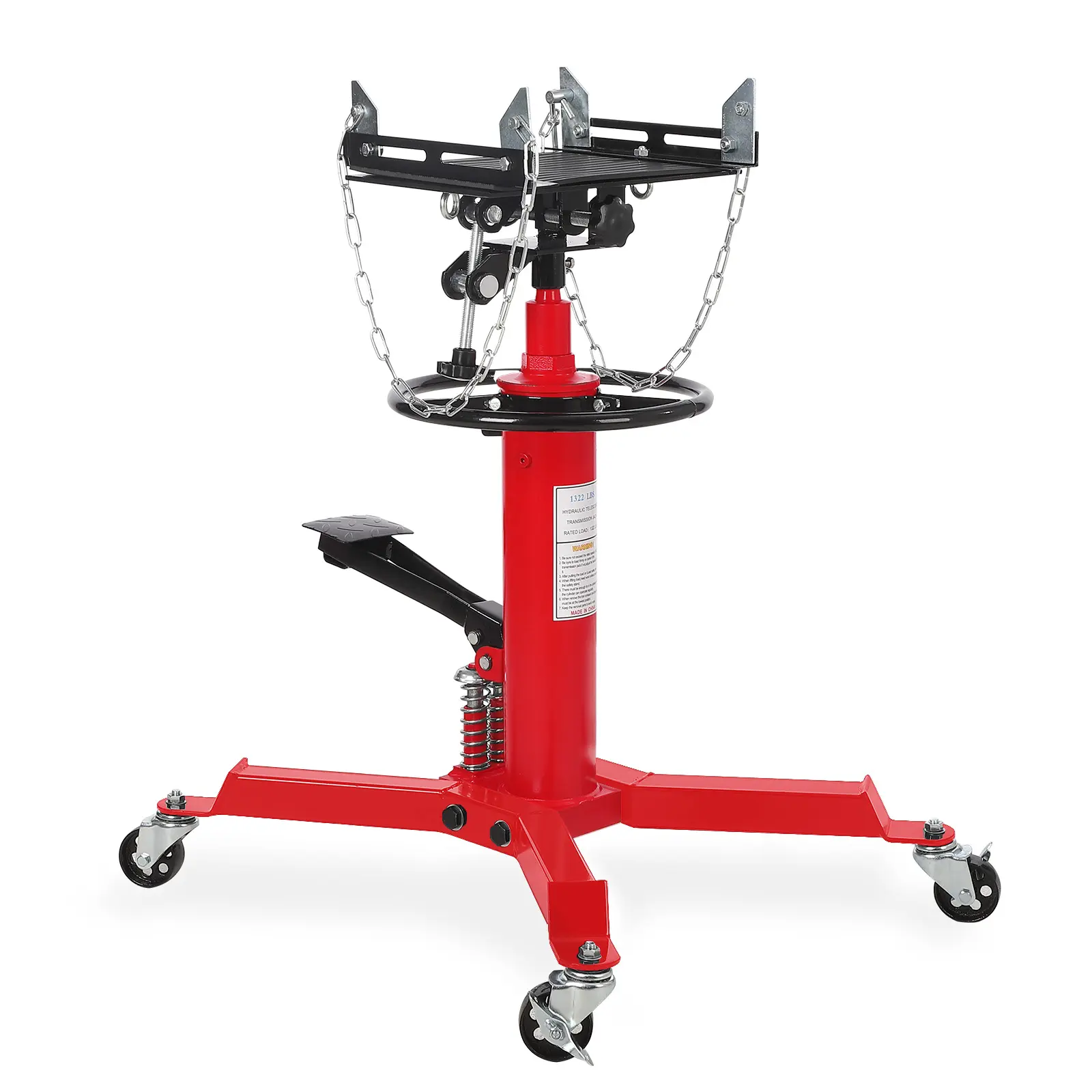 GAOMON Heavy Duty Hydraulic Drive Jack – 1322 lbs (3/5 Ton) Capacity – 2-Stage Telescopic High Lift (33.8"-72.8") – Foot Pedal Operation – 360° Swivel Wheels – Non-Slip Pad – Adjustable for Garage, Workshop & Automotive Lifting