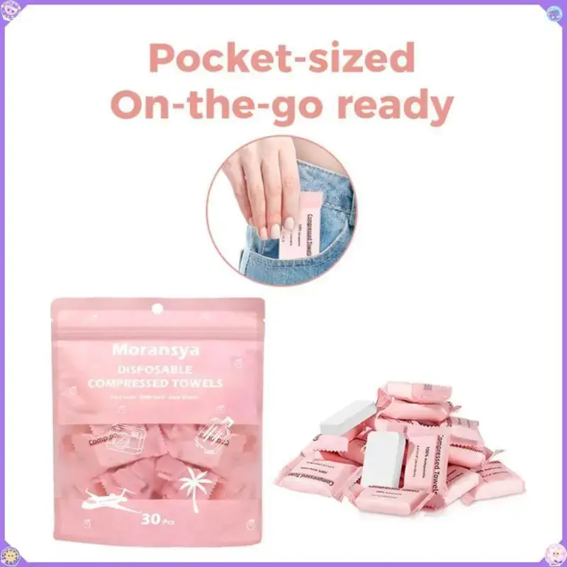 2026 NEW 1 Pack 30-5 Pack 150 Compressed Towels Tablets Disposable Face Towels for Travel Camping Hiking Count Size 9.4"x11.8" Towels Suitable for Home Use Camping Hiking Travel Picnics and Gym Workouts Ideal For On-The-Go