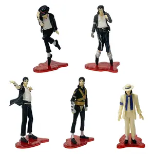 Classic Michael Jackson 5 Styles Dance Posture Figure Set PVC Statue Model Toy King Of Pop Singer Figurine Collection Decor Gift For MJ Fans