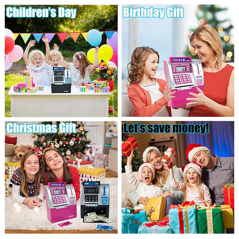 Internet-Famous Smart ATM Piggy Bank, Password & Card Swipe Financial Literacy Toy, Large Capacity Deposit & Withdrawal, Kids' Christmas Gift Internet-Famous Smart ATM Piggy Bank, Password & Card Swipe Financial Literacy Toy, Large Capacity Deposit & Withdrawal, Kids' Christmas Gift