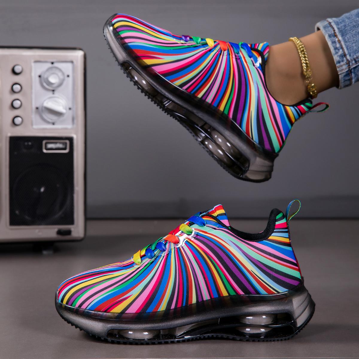 Women's fashion sneakers walking shoes, lightweight casual tennis sneakers air cushion running shoes, non-slip breathable tennis shoes, mesh air cushion men's sneakers gym worken's walking shoes arch support