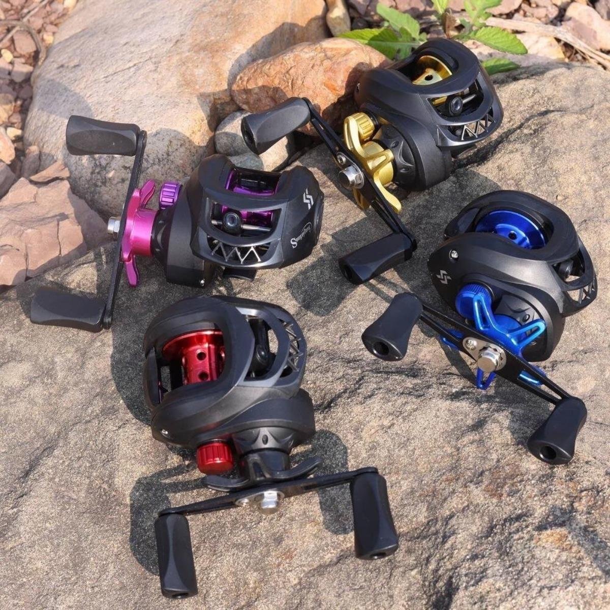 Sougayilang Fishing Reels 4 Color 7.2:1 Ratio Baitcaster Reel Baitcasting Fishing Reels Front Drag Spinning Reel Casting Fishing Reel Outdoor Fishing
