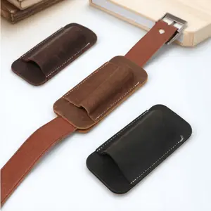 1 PCS Leather Knife Case,Knife Holder for Belt,  Lightweight Foldable Knife Sheath, Multifunctional Outdoor Sports Accessories, Portable Tool Accessories, Survival Gear, Camping Tools,Survival Equipment Set , Outdoor Survival Supplies(Brown,Black)